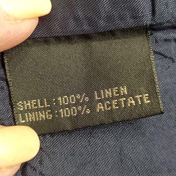 THOMO, vest. 💯 % linen. Completely lined. Medium. Button down. - Picture 10 of 10